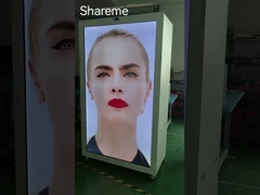 86-Zoll-Touchscreen Transparentes LCD-Box-Display Schaufenster Werbeton