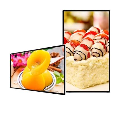 43" Wandmontierte 4G WLAN-LCD-Werbeanzeige mit ultra dünnen schmalen Kanten