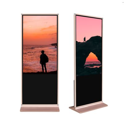 55 Zoll freistehender Touchscreen-Kiosk mit 1920x1080 Auflösung und Infrarot-Touchscreen für Flughafenselbst-Check-in