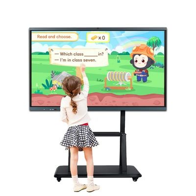 86 Zoll 4K-Auflösung interaktives Whiteboard mit 20-Punkt-Infrarot-Touch-Smart-Blackboard für den Unterricht