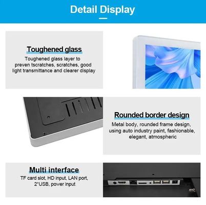 Aluminiumlegierung 50W Aufzugswerbeanzeige mit 1920x1080 Auflösung Digital Signage