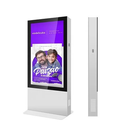 65 Zoll Außenwerbebildschirm Kiosk hohe Helligkeit Digitale Beschilderung
