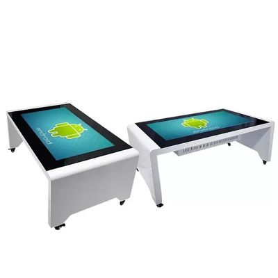 55 Zoll interaktiver Touchscreen-Tisch aus Aluminiumlegierung mit 110W Stromverbrauch und Multi-Touch-Display