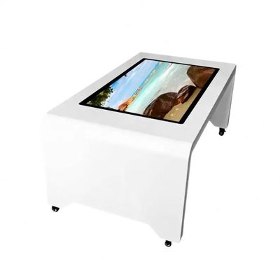 55 Zoll interaktiver Touchscreen-Tisch aus Aluminiumlegierung mit 110W Stromverbrauch und Multi-Touch-Display