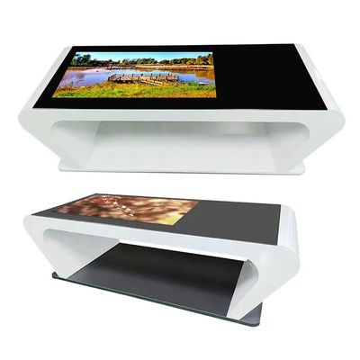 55-Zoll interaktiver Touchscreen-Tisch mit kabellosem Ladegerät und kapazitivem Multi-Touch-Smart-Couchtisch