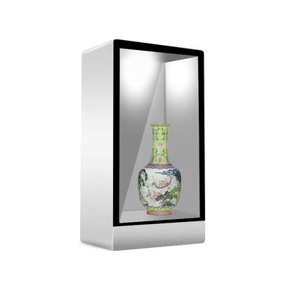 55-Zoll-transparentes LCD-Vitrin mit 1920x1080-Auflösung und 10-Punkte-Touchscreen-Display-Schrank