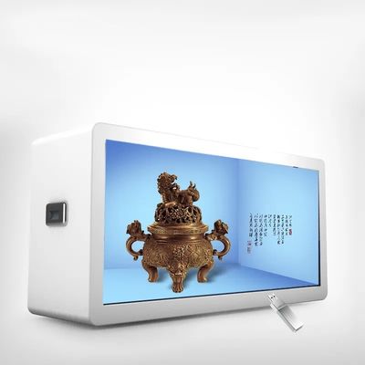43 Zoll Smart Transparente LCD-Vitrine mit 1920*1080 Auflösung und 450cd/m2 Helligkeit Digital Signage Box
