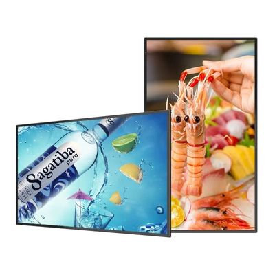 50 Zoll Wandmontage LCD Werbebildschirm 4K Auflösung Ultra schmale Kante