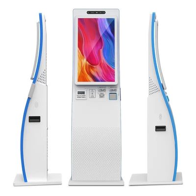 Oberflächenschnitt mit geschwungener Oberfläche Selbstbedienung Kiosk 23,6 Zoll mit QR-Code Scanner