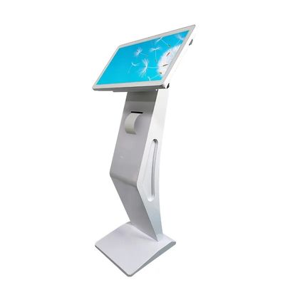 21,5 Zoll Touchscreen Digital Kiosk mit Thermodrucker und QR-Code-Scanner für interaktiven Self-Service