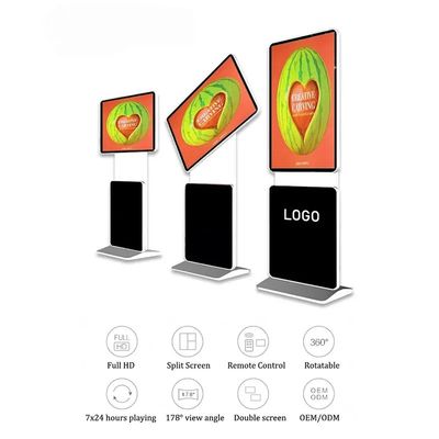 43 Zoll Infrarot-Touchscreen-Digital-Kiosk mit 360-Grad-drehbarem Display für Werbung
