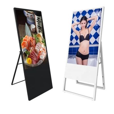 43 Zoll tragbarer Bodenständer LCD-Werbedisplay mit 1920 x 1080 Auflösung für Ausstellungen und Geschäfte