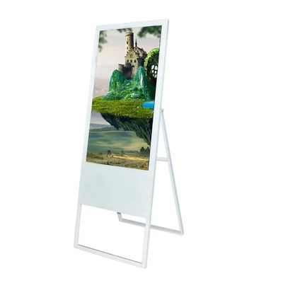 43 Zoll tragbarer Bodenständer LCD-Werbedisplay mit 1920 x 1080 Auflösung für Ausstellungen und Geschäfte