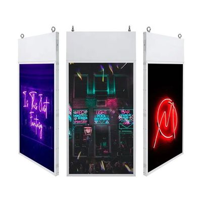 LCD Hängendes Fenster Werbebildschirm Android WLAN 49 Zoll hohe Helligkeit