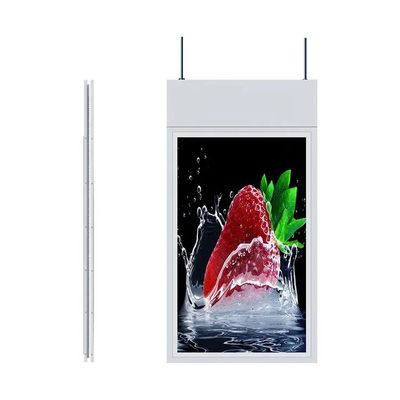 LCD Hängendes Fenster Werbebildschirm Android WLAN 49 Zoll hohe Helligkeit