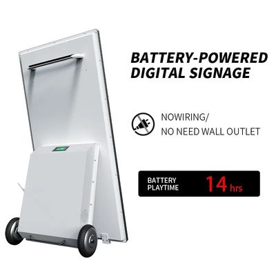 Digitale Außenwerbebildschirm 43 Zoll Batterie mit 1500 Nits