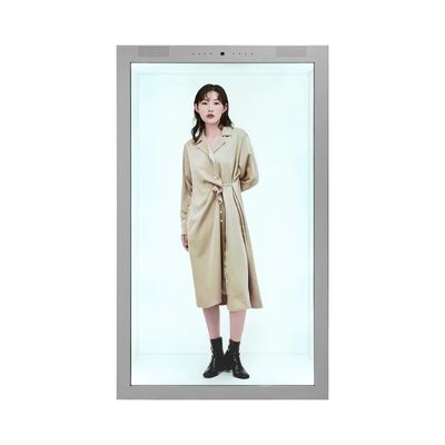 86 Zoll transparenter LCD-Showcase mit Touchscreen und 1920 x 1080 Auflösung für Werbedisplays