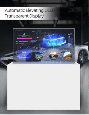 3D 55-Zoll-transparenter OLED-Touchscreen Desktop-Digital Signage Monitor Anzeige