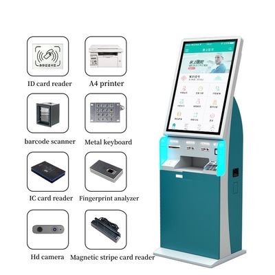 32 Zoll Self-Service-Kiosk mit Touchscreen, A5-Drucker und Barcode-Scanner
