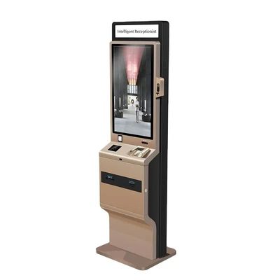 Stand-Free Touchscreen Selbstbedienung Kiosk 90W mit LED-Licht-Box-Wärmedrucker
