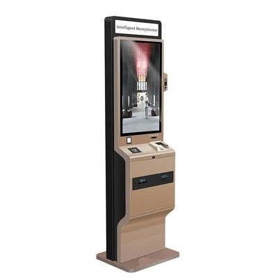 Stand-Free Touchscreen Selbstbedienung Kiosk 90W mit LED-Licht-Box-Wärmedrucker