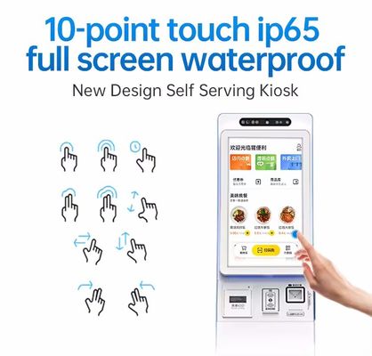 22 Zoll/32 Zoll Touchscreen-Self-Service-Kiosk mit anpassbarer Software und Multi-Payment-Unterstützung für automatisierte Servicestationen