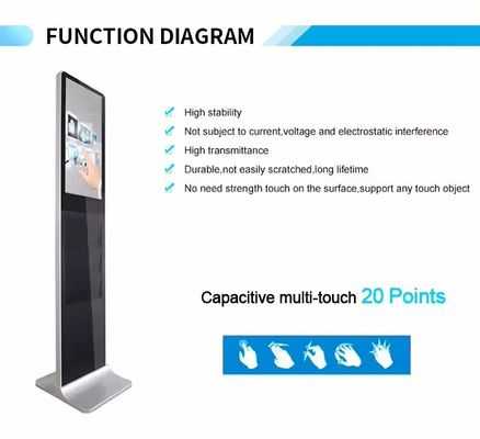 Anpassbare Farbe, geringe Wartung, Touchscreen Selbstbedienung Kiosk mit 22 Zoll/32 Zoll Größenoptionen
