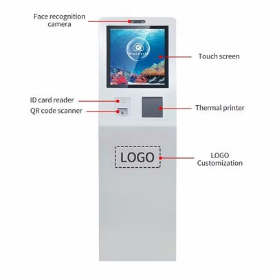 19 Zoll Touchscreen Digital Kiosk mit Intel Core I3 Prozessor und Windows 10 für interaktiven Selbstbedienung