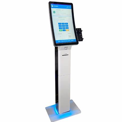 Kiosk mit hochauflösendem Touch-Monitor-Display mit POS-Maschine und Wärmedrucker