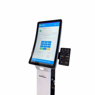 Kiosk mit hochauflösendem Touch-Monitor-Display mit POS-Maschine und Wärmedrucker