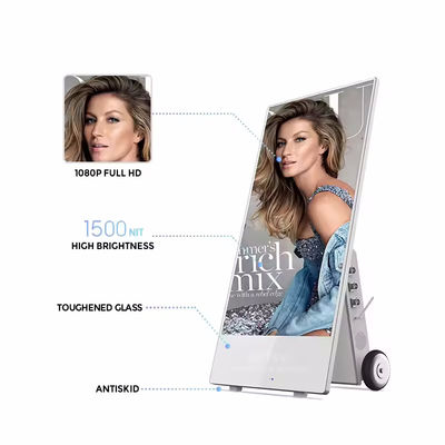 43-Zoll-LCD-Werbeanzeige mit Auflösung von 1920x1080 und Helligkeit von 450 cd/m2 für High Impact Digital Signage