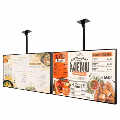 Werbeanzeige mit hoher Helligkeit Schaufensterbildschirm Restaurant Digital Signage