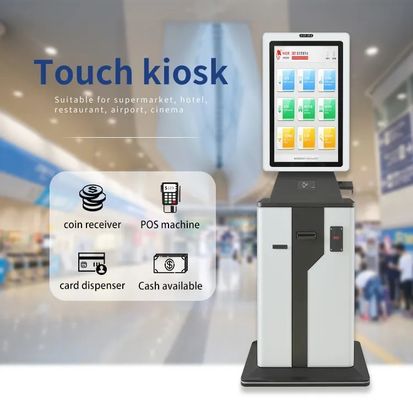 Anpassbarer Touchscreen-Self-Service-Kiosk mit motorisiertem Kartenspender und wartungsarmem Design