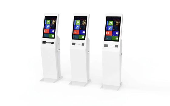 Self-Service-Kassensystem mit mehreren Zahlungsoptionen, Barcode-Scanner und LED-Leuchten, Touchscreen-Kiosk