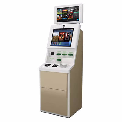 Touchscreen-Self-Check-in-Kiosk mit kundenspezifischen LED-Leuchten, Windows 10 OS und Kartenleser für effizienten Self-Service