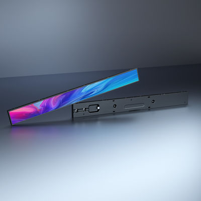 LCD-Werbeanzeige mit 350 cd/m2 Helligkeit, 110-240 V Stromversorgung und Dehnbildschirm für kommerzielle digitale Beschilderung