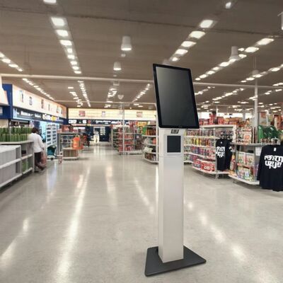 32 Inch LCD Display Self Ordering Kiosk with Receipt Printer and Menu Customization for Restaurants