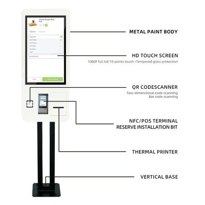 32-Zoll LCD-Display Wandmontage-Self-Ordering-Kiosk mit 3 Jahren Garantie für Fast Food und Einzelhandel
