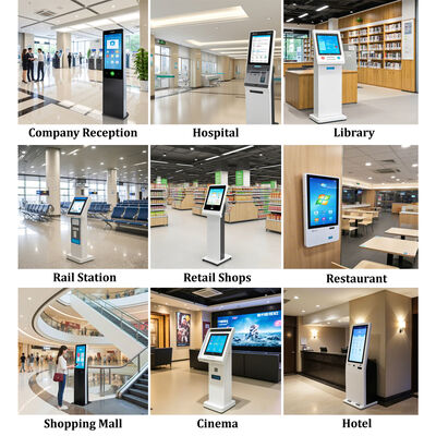 24 Inch Capacitive Touch Screen Self Ordering Kiosk with 1920X1080 Resolution and Wall Mounted Design for Indoor Food Ordering