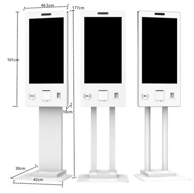 POS Kiosk All-in-one System mit kapazitivem Touchscreen, 80-mm-Thermodrucker und NFC-Kartenleser für Self-Checkout