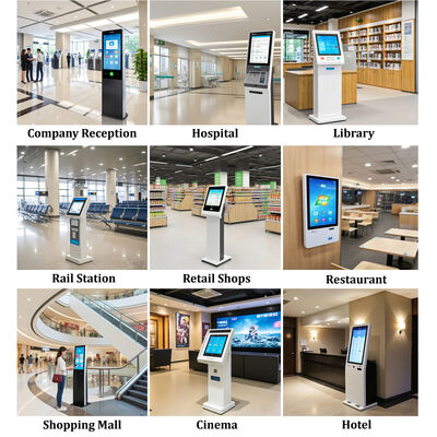Android POS Self-Check-in-Kiosk mit Pass-Scanner und Karten-Spender für Hotels
