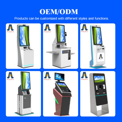 Hotel-Self-Check-In-Kiosk mit QR-Code-Zahlung und Touchscreen für Standing Self-Service