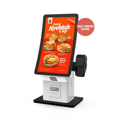 Self-Check-in-Kiosk mit 10-Punkt-kapazitivem Touchscreen, 1920x1080 Auflösung LCD-Display und Cloud-basiertem CMS für interaktiven Self-Service