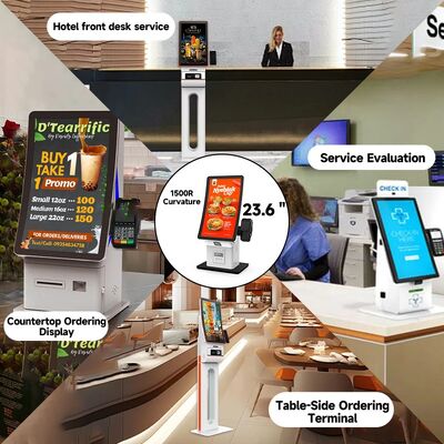 Self-Check-in-Kiosk mit 10-Punkt-kapazitivem Touchscreen, 1920x1080 Auflösung LCD-Display und Cloud-basiertem CMS für interaktiven Self-Service