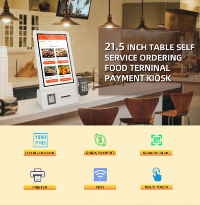 1920x1080 Auflösung Metallgehäuse Bodenstehender Touchscreen Self-Service-Kiosk mit Android OS