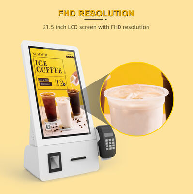 1920x1080 Auflösung Metallgehäuse Bodenstehender Touchscreen Self-Service-Kiosk mit Android OS
