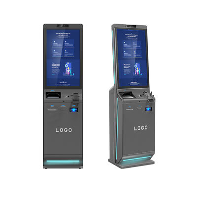 32-Zoll kapazitiver Touchscreen-Self-Service-Kiosk mit Gesichtserkennung und stehendem Design für Hotel-Check-in