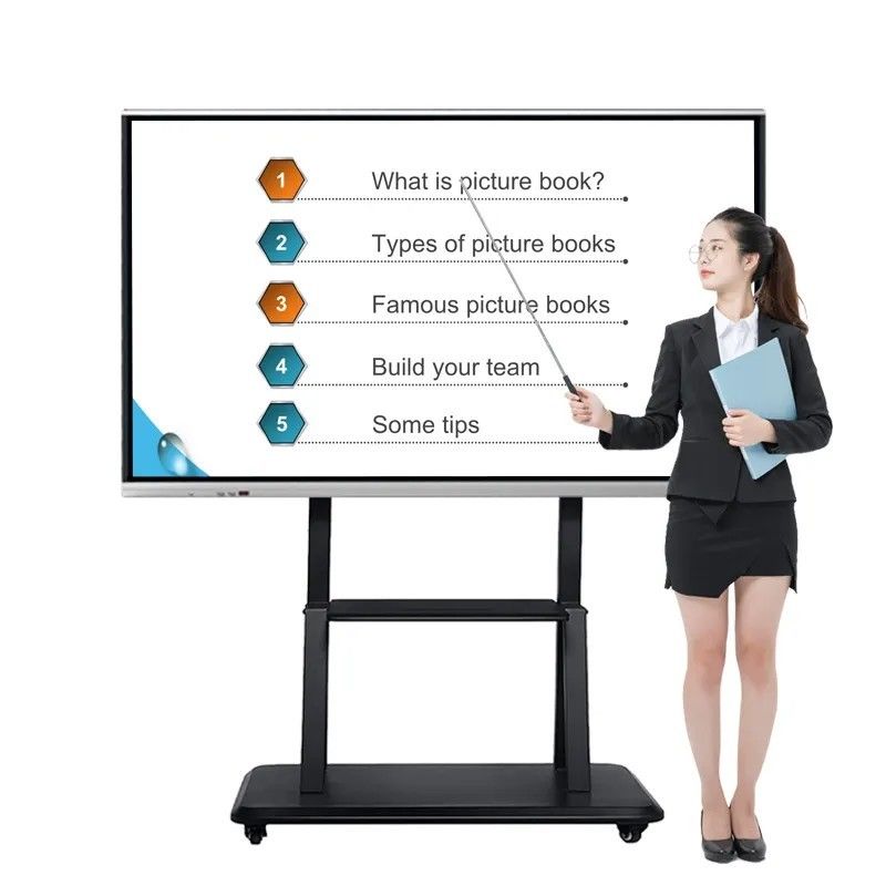 100 Zoll 4K UHD interaktives Whiteboard mit 20-Punkt-Multi-Touch Smart Board für das Klassenzimmer