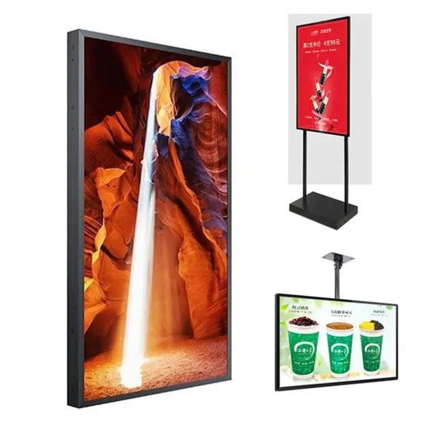 55 Zoll 16:9 Werbedisplay mit hoher Helligkeit, Videoplayer, LCD-Bildschirm mit 2000 cd/m² Helligkeit für Schaufenster