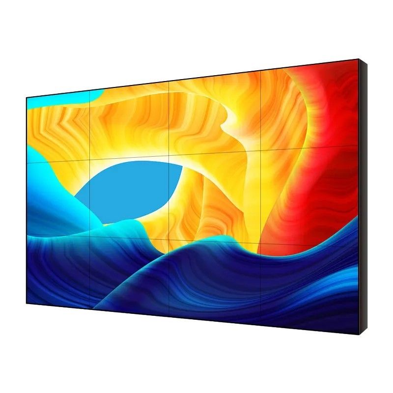 55 Zoll rahmenlose LCD-Spleißwand mit 1,8 mm und 500 cd/m² Helligkeit für Indoor-Videowände